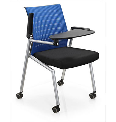 Conference folding chair with writing table/plastic office chair with metal mesh