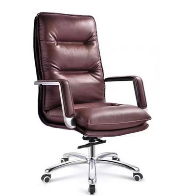 High Back PU Leather Executive Office Task Computer Desk Chair with Metal Base