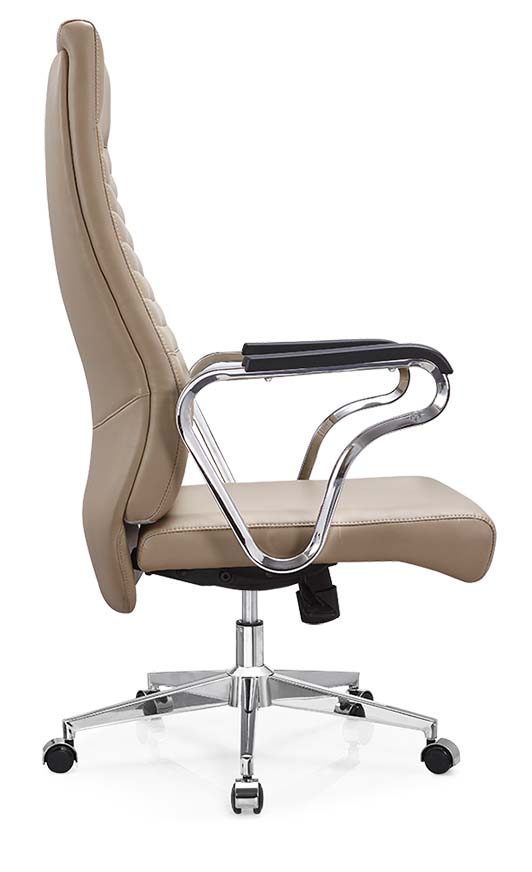 new design modern comfortable ergonomic swivel boss office brown leather recliner chair