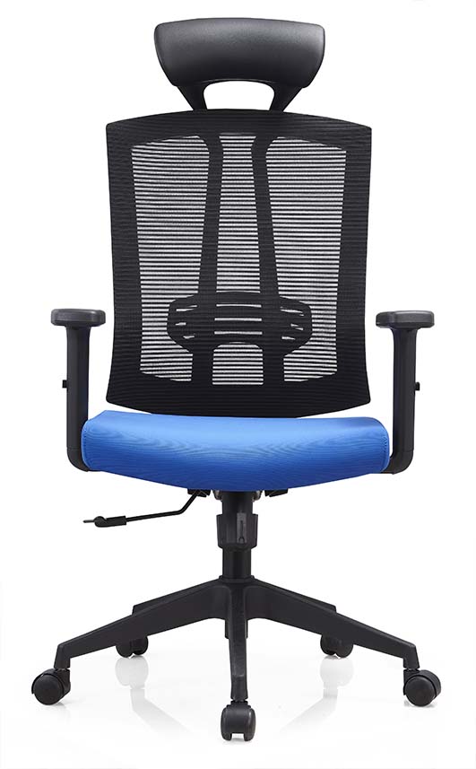 Classic blue office task chair fabric upholstery HIGH-back computer task chair