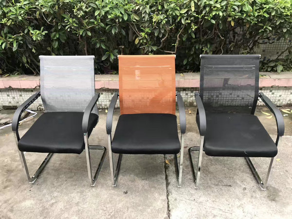 latest fashion top design Used student chairs furniture perspex folding mesh chair training room