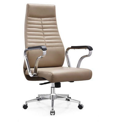 new design modern comfortable ergonomic swivel boss office brown leather recliner chair