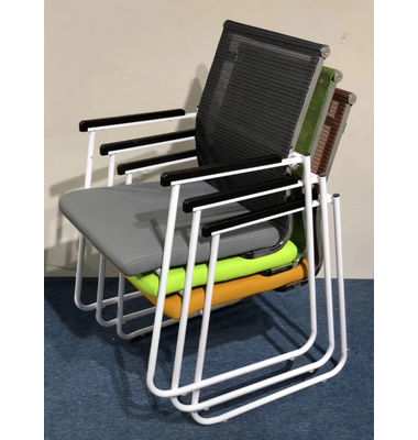 stackable office visitor chair training staff used conference room mesh folding chair