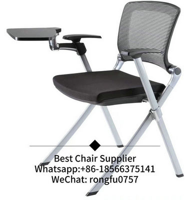 Convenient Office Furniture Supplier Fabric Plastic Stackable Training Chair With Writing Table Events Chairs