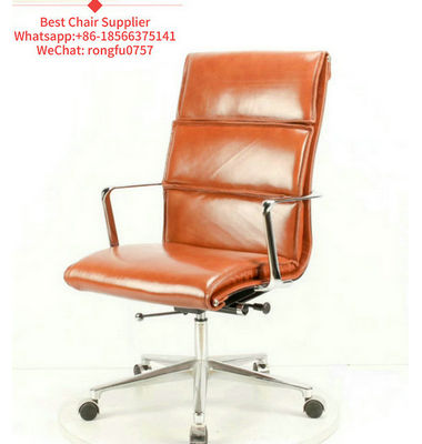 High Grade Soild Wood Back Swivel Leather Ergonomic Office Revolving Manager Executive Reclining Office Chair