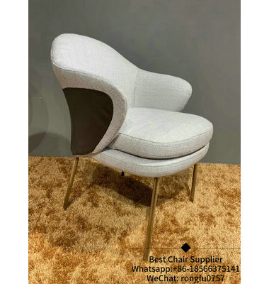 Foshan White Velvet Cheap Upholstered Leisure Accent Chair