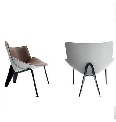 Luxury Upholstered Leather Fiberglass Frame Living Room Italian Designer Modern Do Maru Lounge Chair