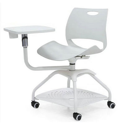conference room training chair with writing pad tablet and universal wheels