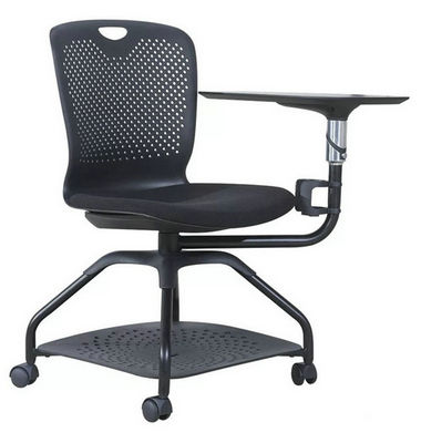 hot selling conference room training chair with writing pad tablet and universal wheels