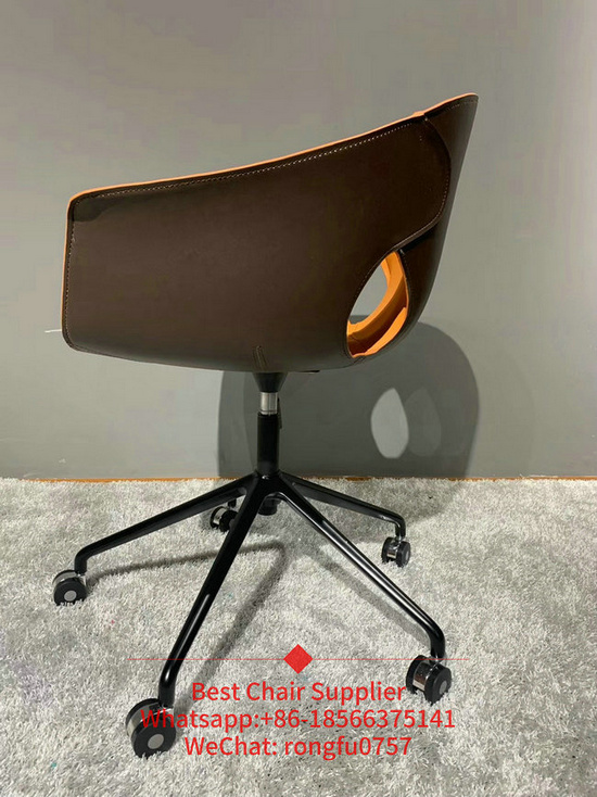 HUSK CHAIR metal leg movable Modern Plastic chair office