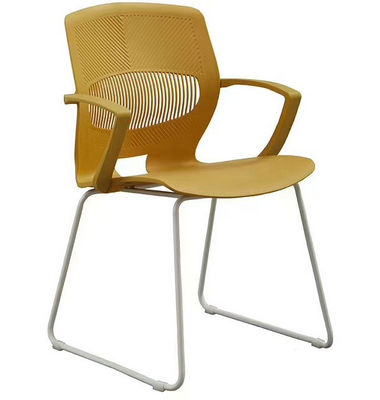 Wholesale Cheap White Plastic Chair With Metal Farme Armrest With Plastic Chair